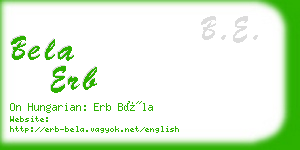 bela erb business card